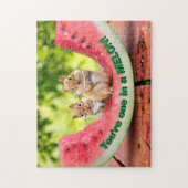 Chipmunks die watermeloen eten legpuzzel (Verticaal)