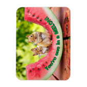 Chipmunks die watermeloen eten magneet (Verticaal)