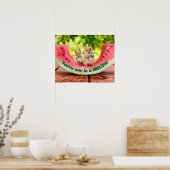 Chipmunks die watermeloen eten poster (Keuken)