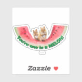 Chipmunks die watermeloen eten sticker (Vel)