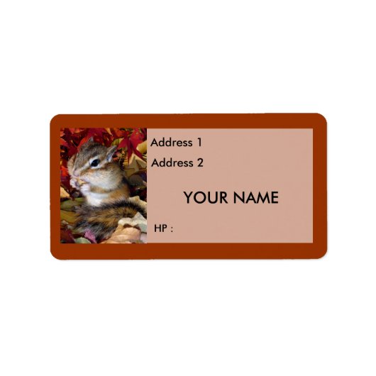 Chipmunks en eekhoorns, Label (Voorkant)