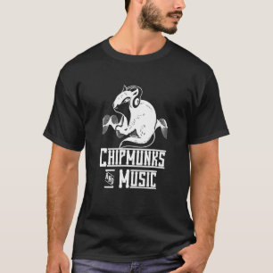 Chipmunks en Muzieknoten Musician Forest Animal T-shirt