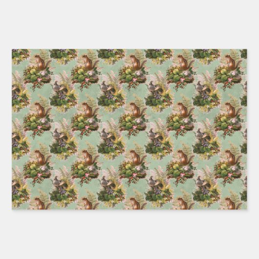 Chipmunks en vogels inpakpapier vel (Voorkant 2)