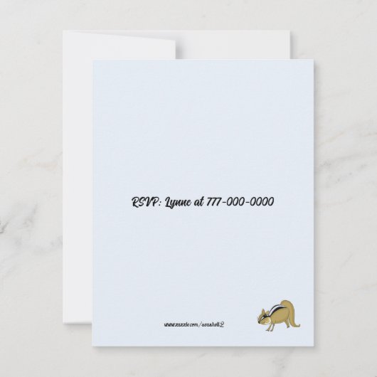 Chipmunks en Vrienden Verjaardagsfeestuitnodiging Kaart (Achterkant)