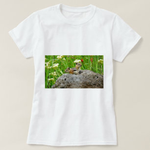 Chipmunks en wilde bloemen t-shirt