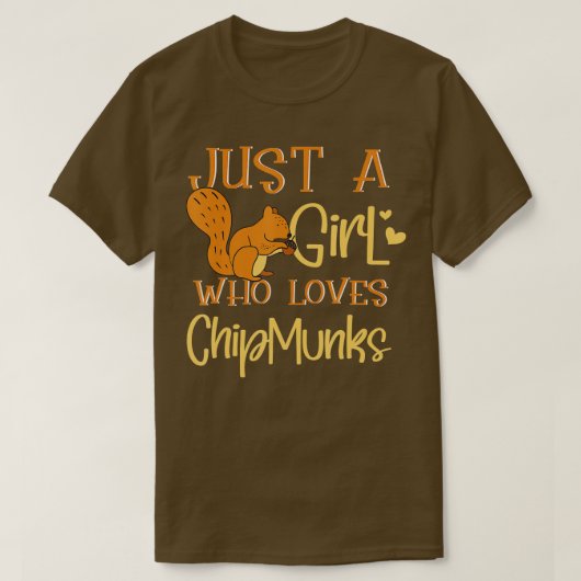 Chipmunks Girl Cute Chipmunks Whisperer Gift T-shirt (Design voorkant)