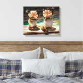 Chipmunks in leesbril canvas afdruk (Insitu (Slaapkamer))