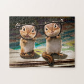 Chipmunks in leesbril legpuzzel (Horizontaal)