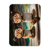 Chipmunks in leesbril magneet (Verticaal)