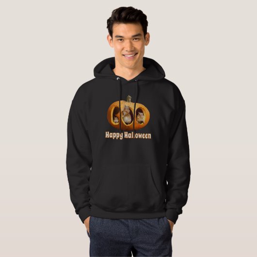 Chipmunks Inside Boo Jack-o-Lantern Hoodie (Voorkant volledig)