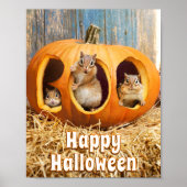 Chipmunks Inside Boo Jack-o-Lantern Poster (Voorkant)