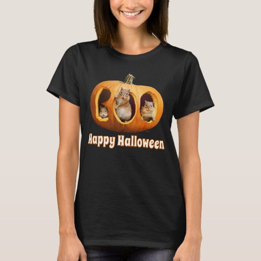 Chipmunks Inside Boo Jack-o-Lantern T-shirt (Voorkant)