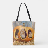 Chipmunks Inside Boo Jack-o-Lantern Tote Bag (Achterkant)