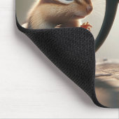 Chipmunks kijken door grote zwarte bril muismat (Hoek)