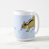 Chipmunks met bloemen koffiemok (Voorkant rechts)