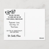 Chipmunks met bril Oogarts Briefkaart (Achterkant)