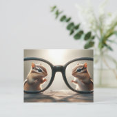 Chipmunks met grote bril Oogarts Briefkaart (Staand voorkant)