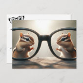 Chipmunks met grote bril Oogarts Briefkaart (Voorkant / Achterkant)