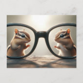 Chipmunks met grote bril Oogarts Briefkaart (Voorkant)