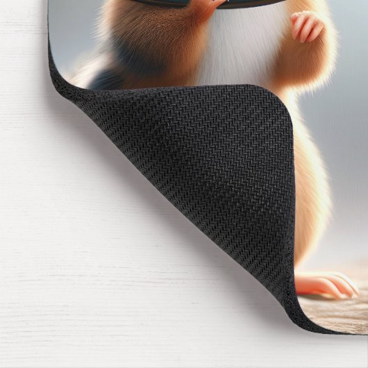 Chipmunks met zwarte bril muismat (Hoek)