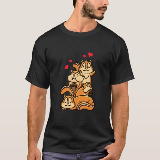Chipmunks Rodents T-shirt (Voorkant)