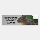 Chipmunks tegen Acorn Bumpersticker (Voorkant)