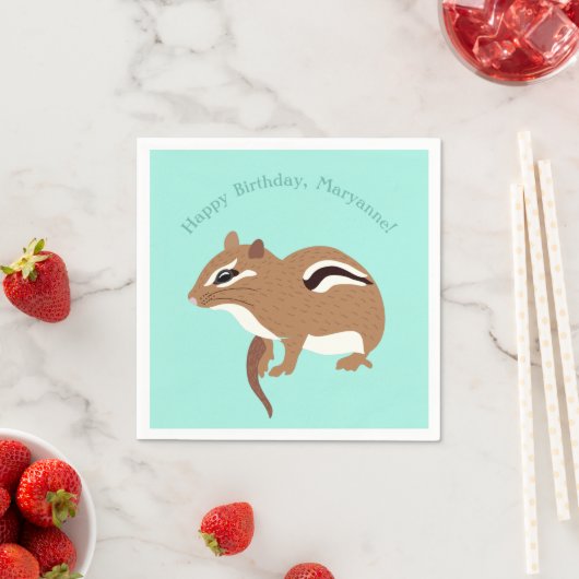 Chipmunks Thema Birthday Party Custom Servet (Insitu)