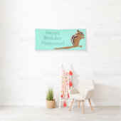 Chipmunks Thema Birthday Party Custom Spandoek (Insitu)