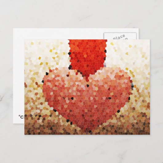 "Chipped Heart" — Briefkaart (Voorkant / Achterkant)