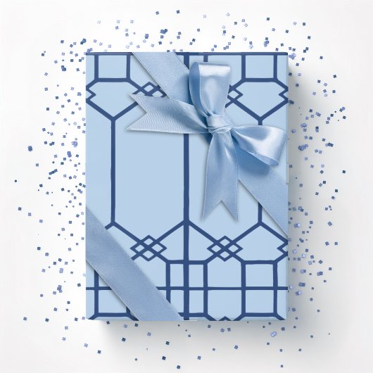 Chippendale achthoekige traliewerk in krachtige le cadeaupapier