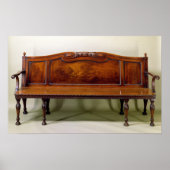Chippendale carved hall settee, c.1770 poster (Voorkant)