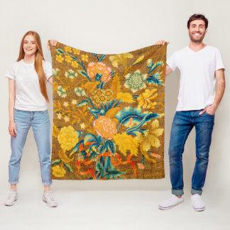 Chippendale Floral Fleece Blanket Deken