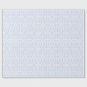Chippendale Fret in Blauw en Paars Cadeaupapier (Vlak)
