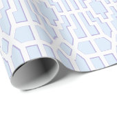 Chippendale Fret in Blauw en Paars Cadeaupapier (Rol Hoek)