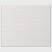 Chippendale Fret in Roze en Groen Cadeaupapier (Vlak)