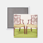 Chippendale mahogany eetstoelen magneet (Voorkant / Achterkant)