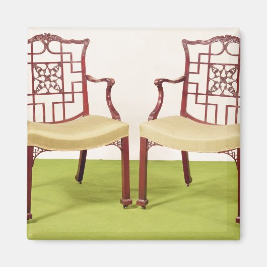 Chippendale mahogany eetstoelen magneet (Voorkant)