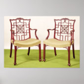 Chippendale mahogany eetstoelen poster (Voorkant)