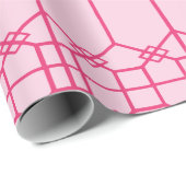Chippendale Octagon Trellis in Bold Pink Cadeaupapier (Rol Hoek)