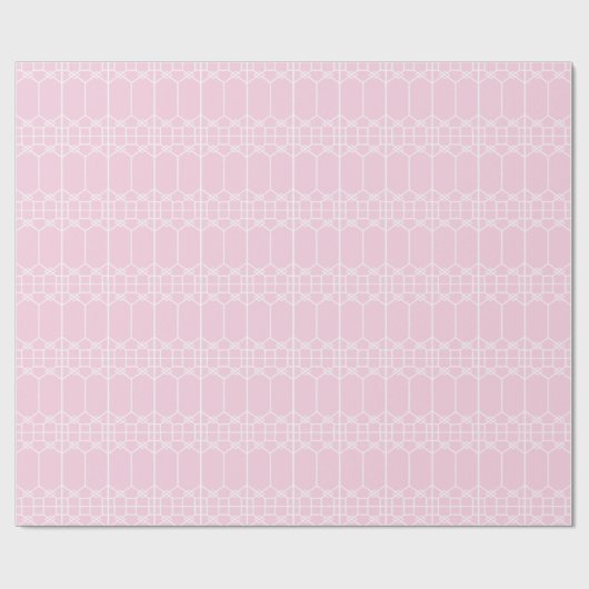 Chippendale Octagon Trellis in Pink Cadeaupapier (Vlak)