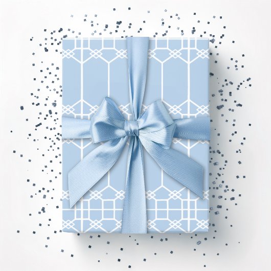 Chippendale Octagon Trellis in Slate Cadeaupapier