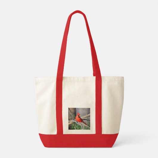 Chipper Northern Cardinaal Tote Bag (Achterkant)