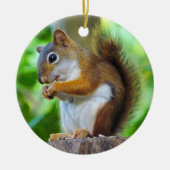 Chipper Red Squirrel Keramisch Ornament (Voorkant)