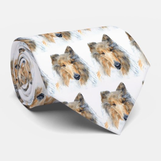 Chipper the Collie Stropdas (Opgerold)