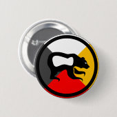 Chippewa Dodem Makwa Ronde Button 5,7 Cm (Voorkant /achterkant)