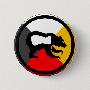 Chippewa Dodem Makwa Ronde Button 5,7 Cm