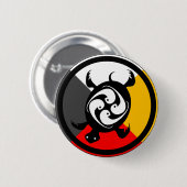 Chippewa Dodem Miskwaa desi Ronde Button 5,7 Cm (Voorkant /achterkant)