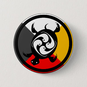 Chippewa Dodem Miskwaa desi Ronde Button 5,7 Cm