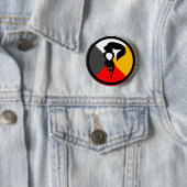 Chippewa Dodem Waabizheshi Ronde Button 5,7 Cm (In situ)