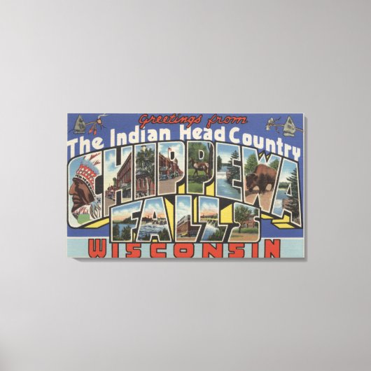 Chippewa Herfsten, South Dakota - Large Letter Canvas Afdruk (Voorkant)